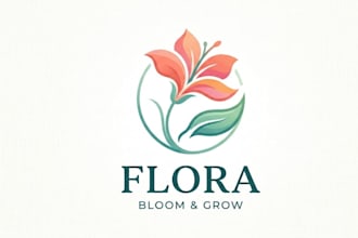 design a modern flower logo for any industry