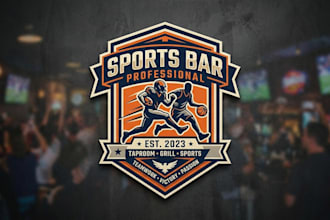 design a bold and energetic sports bar logo