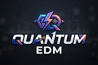 design a vibrant and energetic edm logo for your brand