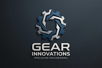 design a strong and modern gear logo for your brand