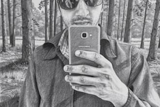 create photo to sketch painting