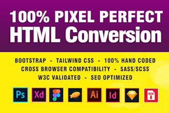 convert figma to html, PSD to html css bootstrap