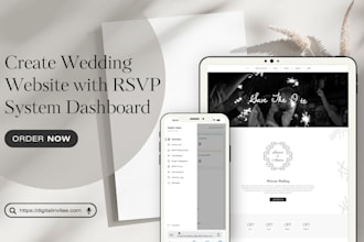 build a custom wedding website with rsvp management system