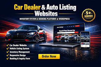 create car dealer, auto listing website with inventory system in wordpress