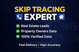 do skip tracing for real estate leads, property owners and motivated sellers