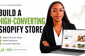 build shopify store ,design redesign eccommerce website dropshipping store