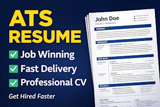 create ats resume and professional CV for jobs