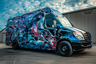 design professional car wrap, van wrap and vehicle wrap