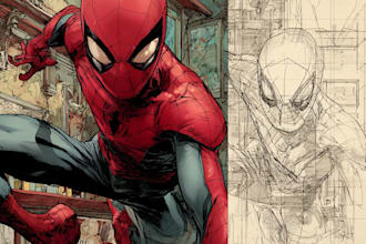 illustrate graphic novel comic book
