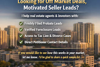 generate motivated seller leads probate foreclosure tax lien USA