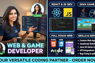 create web apps, websites and games using java and react js