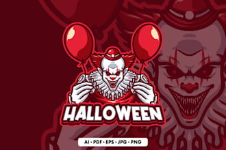 do modern high quality unique halloween logo