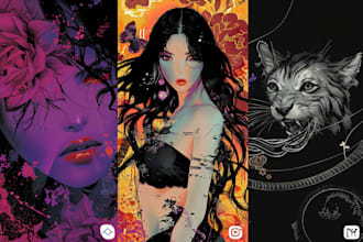 design character portrait fashion anime tattoo concept art illustration comic
