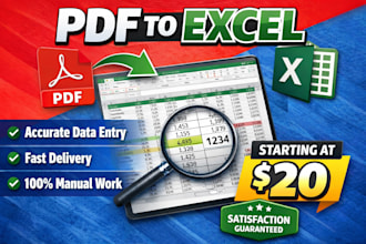 convert PDF to excel