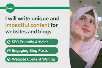 write unique and impactful content for website and logs