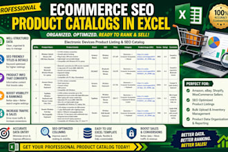 create professional ecommerce SEO product catalogs in excel