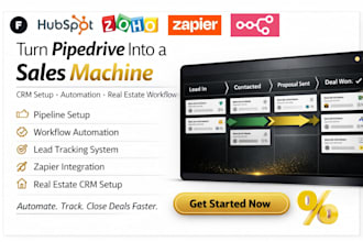setup pipedrive or monday CRM automation for real estate business workflow