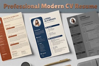 design a modern and professional resume or CV