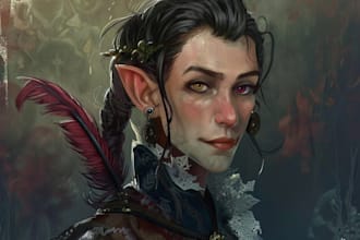 paint a dark fantasy portrait