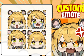 create custom vtuber emotes, twitch emotes, animated emotes