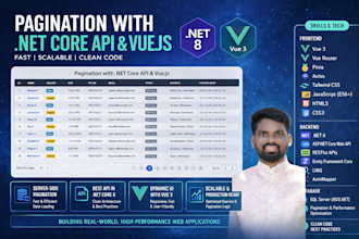 build fast server side pagination using dotnet and vue