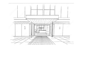 draw architectural interior and exterior building
