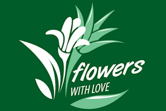 design a modern floral logo with feminine style