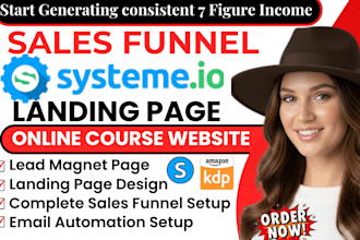setup,fix systeme io sales funnel systeme landing page systeme io course website