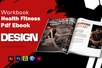 design health fitness ebook workout plan workbook lead magnet canva affinity pdf