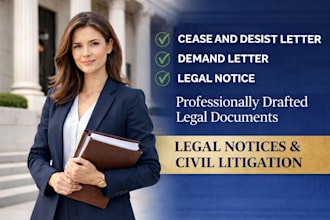 draft a professional cease and desist letter or legal demand letter