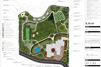 design backyard landscape layout and master plan as a landscape architect