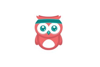 design unique owl mascot fitness app logo