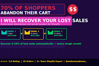 set up shopify abandoned cart emails to recover lost sales