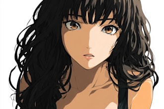 draw anime sketch colored