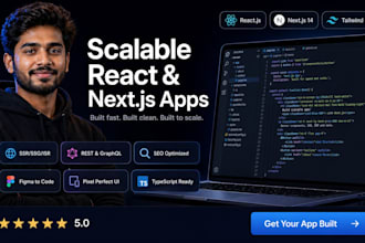 develop scalable react and nextjs web applications