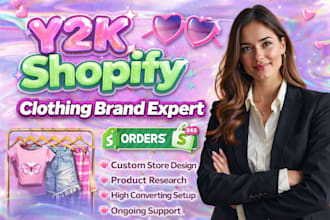 design y2k shopify website streetwear clothing store fashion brand website