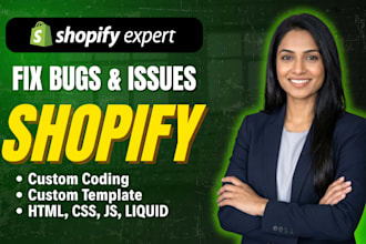 custom shopify coding, shopify plus coding to fix bugs and design issues