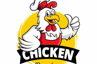 create a modern chicken logo for farm or food brand