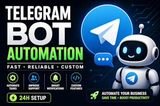 create a telegram bot for automation and notifications