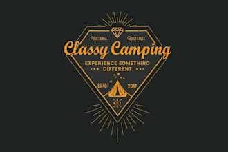 design artwork classy camping logo for a damn classy