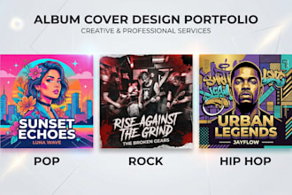 design a professional and creative album cover