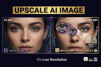 upscale low quality ai photo, fix, enhance, improve, unblur, restore, sharpen