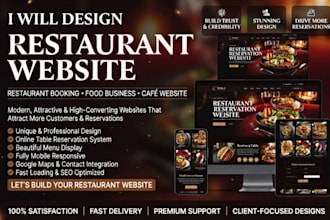 design restaurant website restaurant booking website food business website