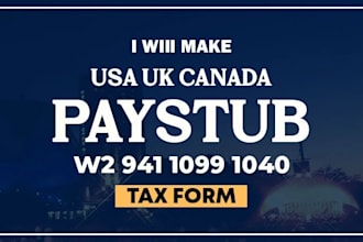 do paystub, adp pay stubs, check stubs, w2 and 1099 in 1 hour