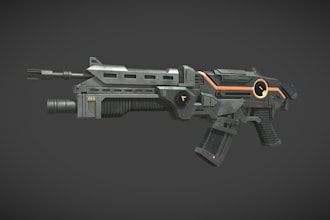model and texture 3d hard surface assets for games and rendering