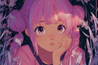 draw a professional anime illustration