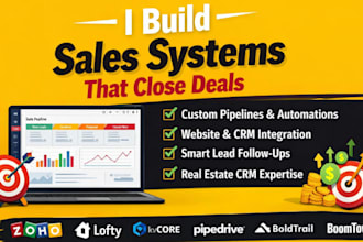 setup zoho crm lofty crm website boldtrail kvcore xlead pipedrive boomtown