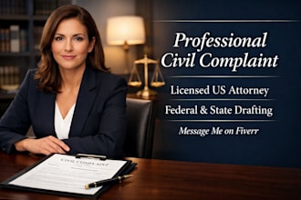 draft a professional civil complaint for US courts
