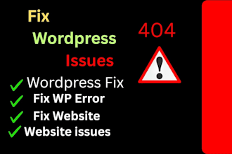 do fix wordpress issues and fix wp errors