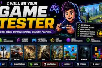 game testing playtest review app testing android ios pc steam game tester QA bug